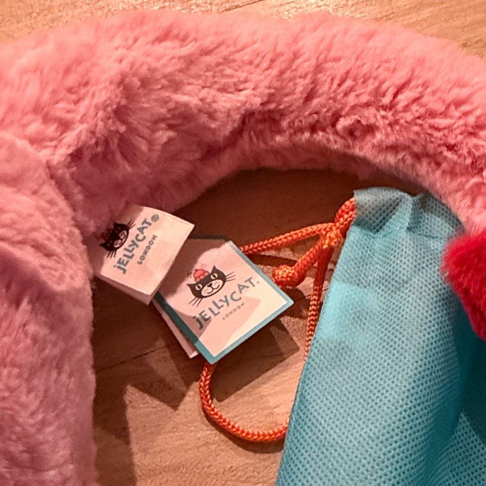 Jellycat Pink and Red Dragon Plush NWT and Bag - Picture 3 of 7